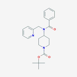 molecular formula C23H29N3O3 B6989412 Tert-butyl 4-[benzoyl(pyridin-2-ylmethyl)amino]piperidine-1-carboxylate 