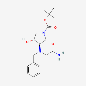 molecular formula C18H27N3O4 B6989550 tert-butyl (3R,4R)-3-[(2-amino-2-oxoethyl)-benzylamino]-4-hydroxypyrrolidine-1-carboxylate 