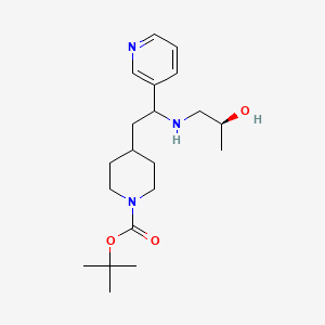 molecular formula C20H33N3O3 B6989771 tert-butyl 4-[2-[[(2S)-2-hydroxypropyl]amino]-2-pyridin-3-ylethyl]piperidine-1-carboxylate 