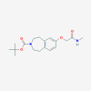 molecular formula C18H26N2O4 B6989816 Tert-butyl 7-[2-(methylamino)-2-oxoethoxy]-1,2,4,5-tetrahydro-3-benzazepine-3-carboxylate 