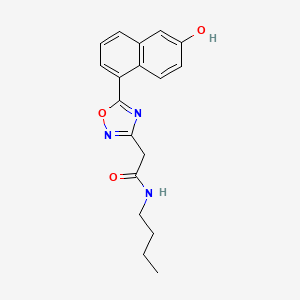 molecular formula C18H19N3O3 B6990168 N-butyl-2-[5-(6-hydroxynaphthalen-1-yl)-1,2,4-oxadiazol-3-yl]acetamide 