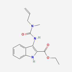 molecular formula C16H19N3O3 B6990420 ethyl 3-[[methyl(prop-2-enyl)carbamoyl]amino]-1H-indole-2-carboxylate 