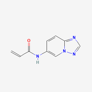 molecular formula C9H8N4O B6991088 N-{[1,2,4]triazolo[1,5-a]pyridin-6-yl}prop-2-enamide 