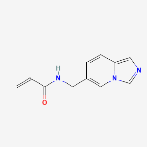 molecular formula C11H11N3O B6991110 N-({imidazo[1,5-a]pyridin-6-yl}methyl)prop-2-enamide 