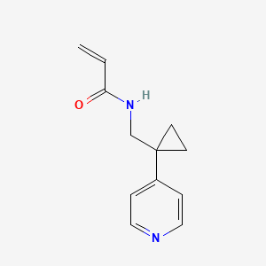 molecular formula C12H14N2O B6991117 N-[(1-pyridin-4-ylcyclopropyl)methyl]prop-2-enamide 