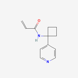 molecular formula C12H14N2O B6991119 N-[1-(pyridin-4-yl)cyclobutyl]prop-2-enamide 