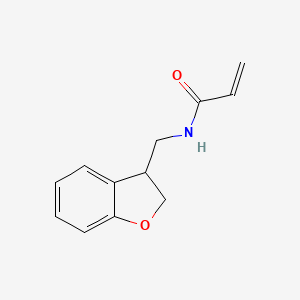 molecular formula C12H13NO2 B6991123 N-[(2,3-dihydro-1-benzofuran-3-yl)methyl]prop-2-enamide 