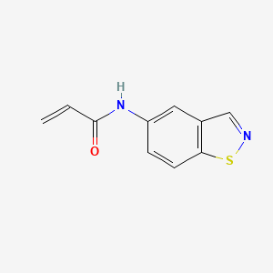 molecular formula C10H8N2OS B6991130 N-(1,2-benzothiazol-5-yl)prop-2-enamide 