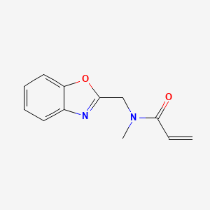 molecular formula C12H12N2O2 B6991164 N-[(1,3-benzoxazol-2-yl)methyl]-N-methylprop-2-enamide 