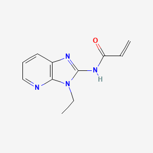 molecular formula C11H12N4O B6991172 N-{3-ethyl-3H-imidazo[4,5-b]pyridin-2-yl}prop-2-enamide 