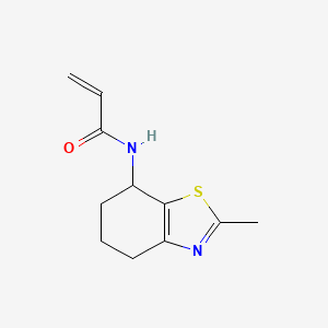 molecular formula C11H14N2OS B6991195 N-(2-methyl-4,5,6,7-tetrahydro-1,3-benzothiazol-7-yl)prop-2-enamide 