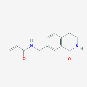 molecular formula C13H14N2O2 B6991227 N-[(1-oxo-1,2,3,4-tetrahydroisoquinolin-7-yl)methyl]prop-2-enamide 