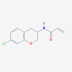 molecular formula C12H12ClNO2 B6991271 N-(7-chloro-3,4-dihydro-2H-1-benzopyran-3-yl)prop-2-enamide 
