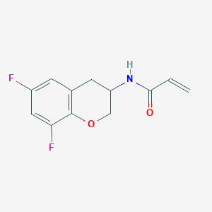 molecular formula C12H11F2NO2 B6991277 N-(6,8-difluoro-3,4-dihydro-2H-chromen-3-yl)prop-2-enamide 