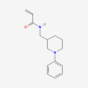 molecular formula C15H20N2O B6991285 N-[(1-phenylpiperidin-3-yl)methyl]prop-2-enamide 