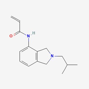 molecular formula C15H20N2O B6991289 N-[2-(2-methylpropyl)-1,3-dihydroisoindol-4-yl]prop-2-enamide 