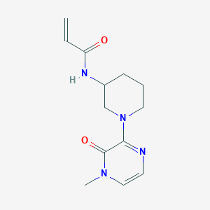 molecular formula C13H18N4O2 B6991310 N-[1-(4-methyl-3-oxopyrazin-2-yl)piperidin-3-yl]prop-2-enamide 