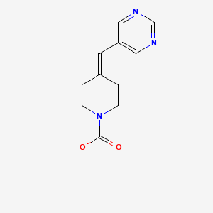molecular formula C15H21N3O2 B6991347 Tert-butyl 4-(pyrimidin-5-ylmethylidene)piperidine-1-carboxylate 