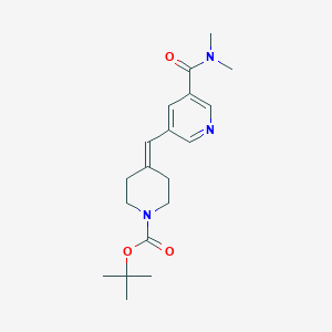molecular formula C19H27N3O3 B6991367 Tert-butyl 4-[[5-(dimethylcarbamoyl)pyridin-3-yl]methylidene]piperidine-1-carboxylate 