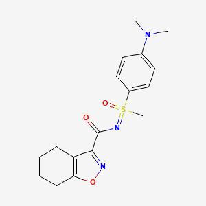 molecular formula C17H21N3O3S B6991409 N-[[4-(dimethylamino)phenyl]-methyl-oxo-lambda6-sulfanylidene]-4,5,6,7-tetrahydro-1,2-benzoxazole-3-carboxamide 