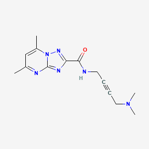 molecular formula C14H18N6O B6991433 N-[4-(dimethylamino)but-2-ynyl]-5,7-dimethyl-[1,2,4]triazolo[1,5-a]pyrimidine-2-carboxamide 
