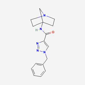 molecular formula C16H19N5O B6991485 N-(1-azabicyclo[2.2.1]heptan-4-yl)-1-benzyltriazole-4-carboxamide 