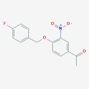 1-(4-((4-Fluorobenzyl)oxy)-3-nitrophenyl)ethanone