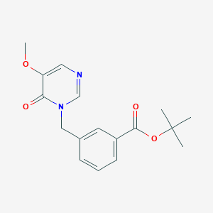 molecular formula C17H20N2O4 B6991881 Tert-butyl 3-[(5-methoxy-6-oxopyrimidin-1-yl)methyl]benzoate 