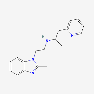 molecular formula C18H22N4 B6991989 N-[2-(2-methylbenzimidazol-1-yl)ethyl]-1-pyridin-2-ylpropan-2-amine 