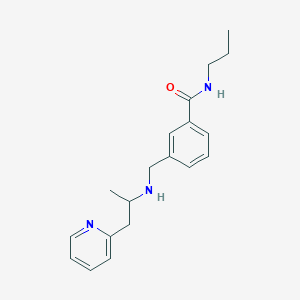 molecular formula C19H25N3O B6991990 N-propyl-3-[(1-pyridin-2-ylpropan-2-ylamino)methyl]benzamide 