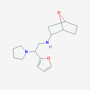 molecular formula C16H24N2O2 B6992025 N-[2-(furan-2-yl)-2-pyrrolidin-1-ylethyl]-7-oxabicyclo[2.2.1]heptan-2-amine 
