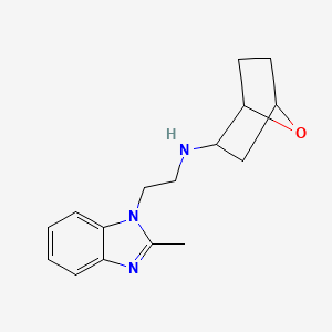molecular formula C16H21N3O B6992029 N-[2-(2-methylbenzimidazol-1-yl)ethyl]-7-oxabicyclo[2.2.1]heptan-2-amine 