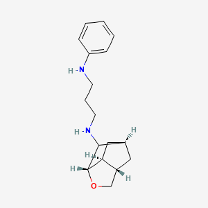 molecular formula C17H24N2O B6992067 N-[(1R,3S,6S,7S)-4-oxatricyclo[4.2.1.03,7]nonan-2-yl]-N'-phenylpropane-1,3-diamine 