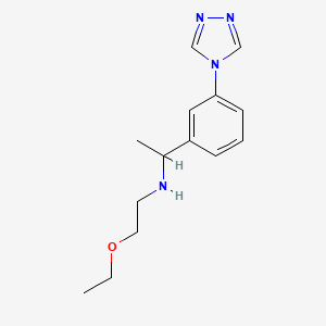 molecular formula C14H20N4O B6992182 N-(2-ethoxyethyl)-1-[3-(1,2,4-triazol-4-yl)phenyl]ethanamine 