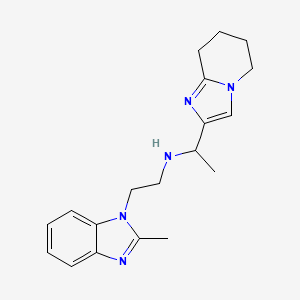 molecular formula C19H25N5 B6992238 N-[2-(2-methylbenzimidazol-1-yl)ethyl]-1-(5,6,7,8-tetrahydroimidazo[1,2-a]pyridin-2-yl)ethanamine 