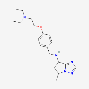 molecular formula C19H29N5O B6992283 N-[[4-[2-(diethylamino)ethoxy]phenyl]methyl]-5-methyl-6,7-dihydro-5H-pyrrolo[1,2-b][1,2,4]triazol-7-amine 