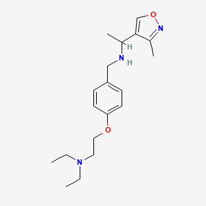 molecular formula C19H29N3O2 B6992453 N-[[4-[2-(diethylamino)ethoxy]phenyl]methyl]-1-(3-methyl-1,2-oxazol-4-yl)ethanamine 