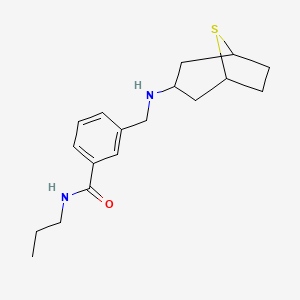 molecular formula C18H26N2OS B6992517 N-propyl-3-[(8-thiabicyclo[3.2.1]octan-3-ylamino)methyl]benzamide 