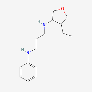 molecular formula C15H24N2O B6992534 N-(4-ethyloxolan-3-yl)-N'-phenylpropane-1,3-diamine 