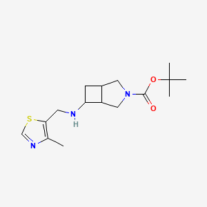 molecular formula C16H25N3O2S B6992558 Tert-butyl 6-[(4-methyl-1,3-thiazol-5-yl)methylamino]-3-azabicyclo[3.2.0]heptane-3-carboxylate 