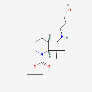 molecular formula C17H32N2O3 B6992639 tert-butyl (1R,6R)-7-(3-hydroxypropylamino)-8,8-dimethyl-2-azabicyclo[4.2.0]octane-2-carboxylate 