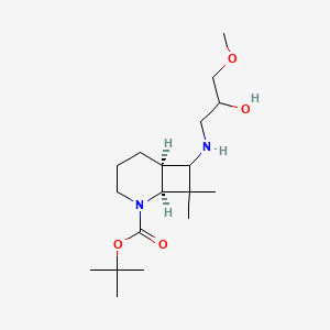 molecular formula C18H34N2O4 B6992645 tert-butyl (1S,6S)-7-[(2-hydroxy-3-methoxypropyl)amino]-8,8-dimethyl-2-azabicyclo[4.2.0]octane-2-carboxylate 