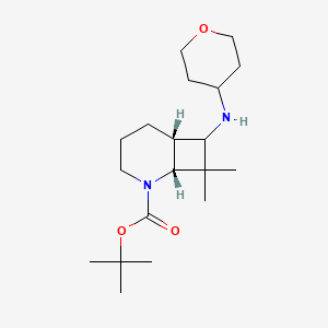 molecular formula C19H34N2O3 B6992672 tert-butyl (1R,6R)-8,8-dimethyl-7-(oxan-4-ylamino)-2-azabicyclo[4.2.0]octane-2-carboxylate 