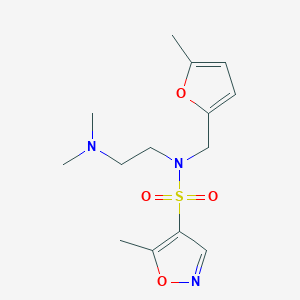 molecular formula C14H21N3O4S B6992836 N-[2-(dimethylamino)ethyl]-5-methyl-N-[(5-methylfuran-2-yl)methyl]-1,2-oxazole-4-sulfonamide 