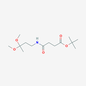 molecular formula C14H27NO5 B6992930 Tert-butyl 4-(3,3-dimethoxybutylamino)-4-oxobutanoate 