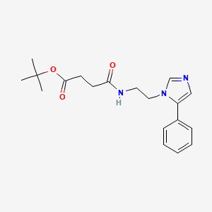 molecular formula C19H25N3O3 B6992959 Tert-butyl 4-oxo-4-[2-(5-phenylimidazol-1-yl)ethylamino]butanoate 
