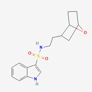 molecular formula C16H20N2O3S B6992968 N-[2-(7-oxabicyclo[2.2.1]heptan-2-yl)ethyl]-1H-indole-3-sulfonamide 