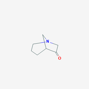 molecular formula C7H11NO B069930 1-Azabicyclo[3.2.1]octan-6-one CAS No. 162184-58-9