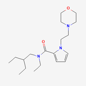 molecular formula C19H33N3O2 B6993002 N-ethyl-N-(2-ethylbutyl)-1-(2-morpholin-4-ylethyl)pyrrole-2-carboxamide 
