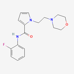 molecular formula C17H20FN3O2 B6993005 N-(2-fluorophenyl)-1-(2-morpholin-4-ylethyl)pyrrole-2-carboxamide 